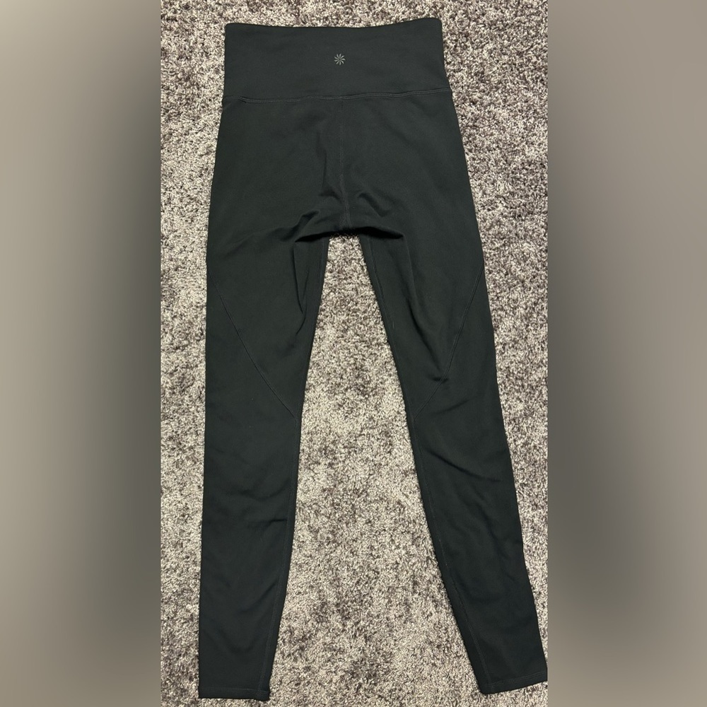 ATHLETA Black LEGGINGS with Gold Zipper side, Size X- SMALL - Picture 10 of 14